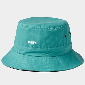 Obey unisex turquoise green logo camper bucket hat NWT